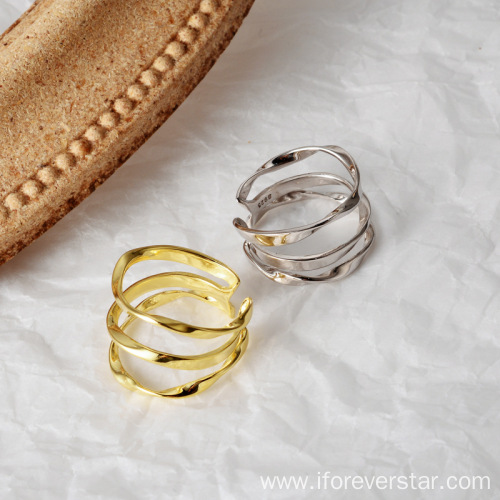 Unique Silver 925 Rings Women Rings Gold Plated